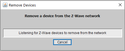 Z-Wave Remove Node