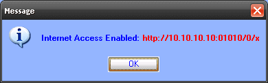 Enabled Access Message