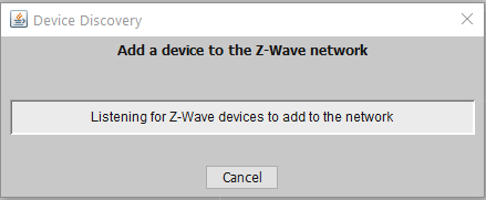 Z-Wave Add Node