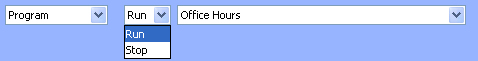 Adding an Run or Stop action to a program