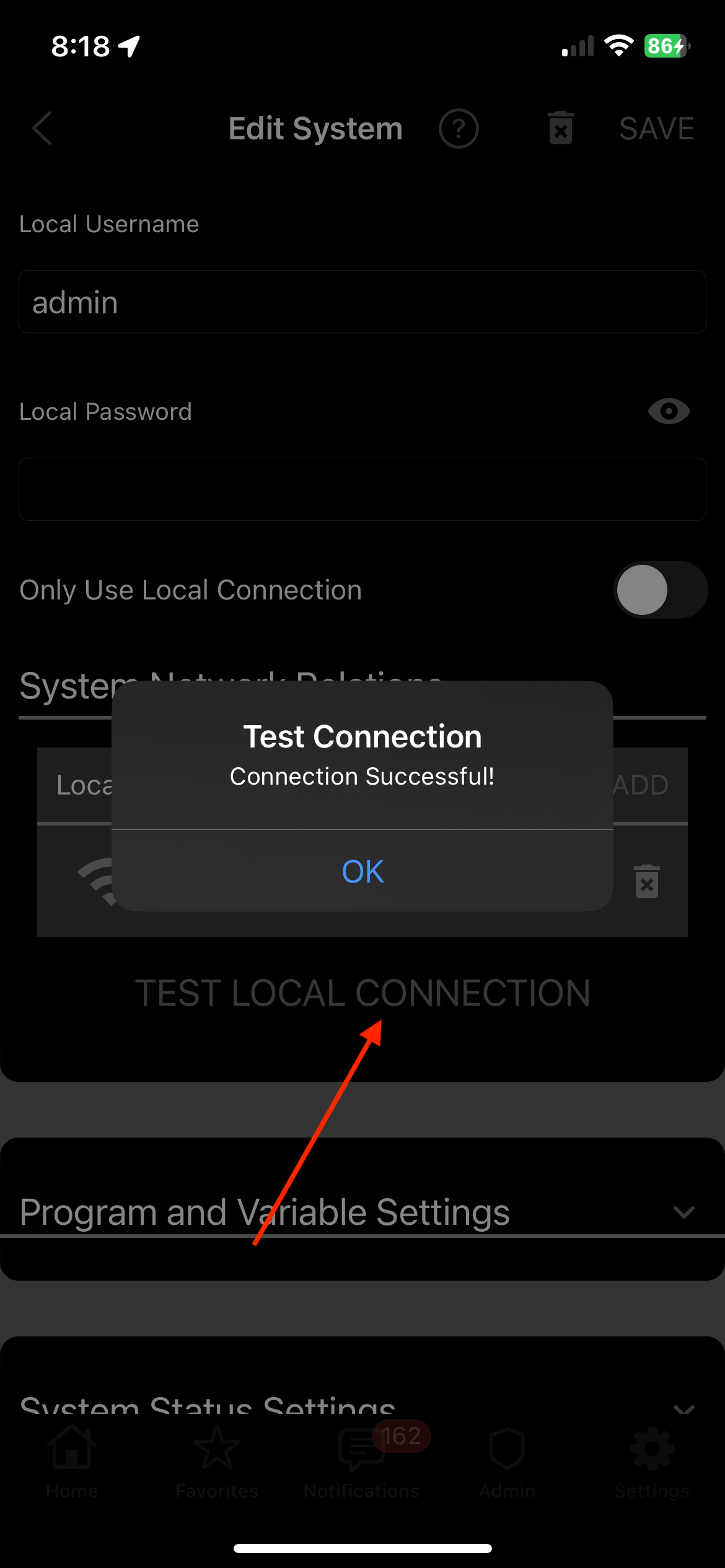 FileTestLocalConnection.PNG Universal Devices, Inc. Wiki